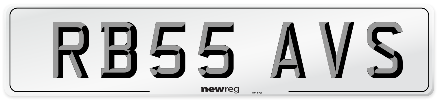 RB55 AVS Number Plate from New Reg